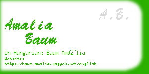 amalia baum business card